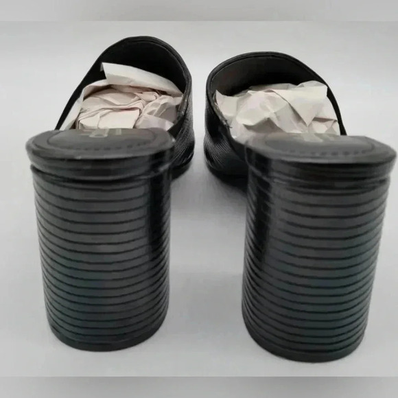 Charles Reveal Black Lizard Embossed Sandals Size 7.5 New with Tags - Picture 7 of 14